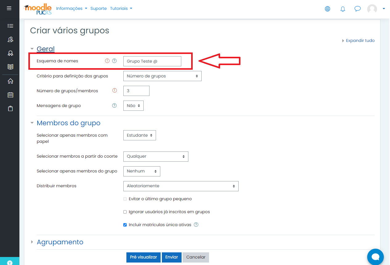 Moodle Grupos - Apoio à Organização de Grupos