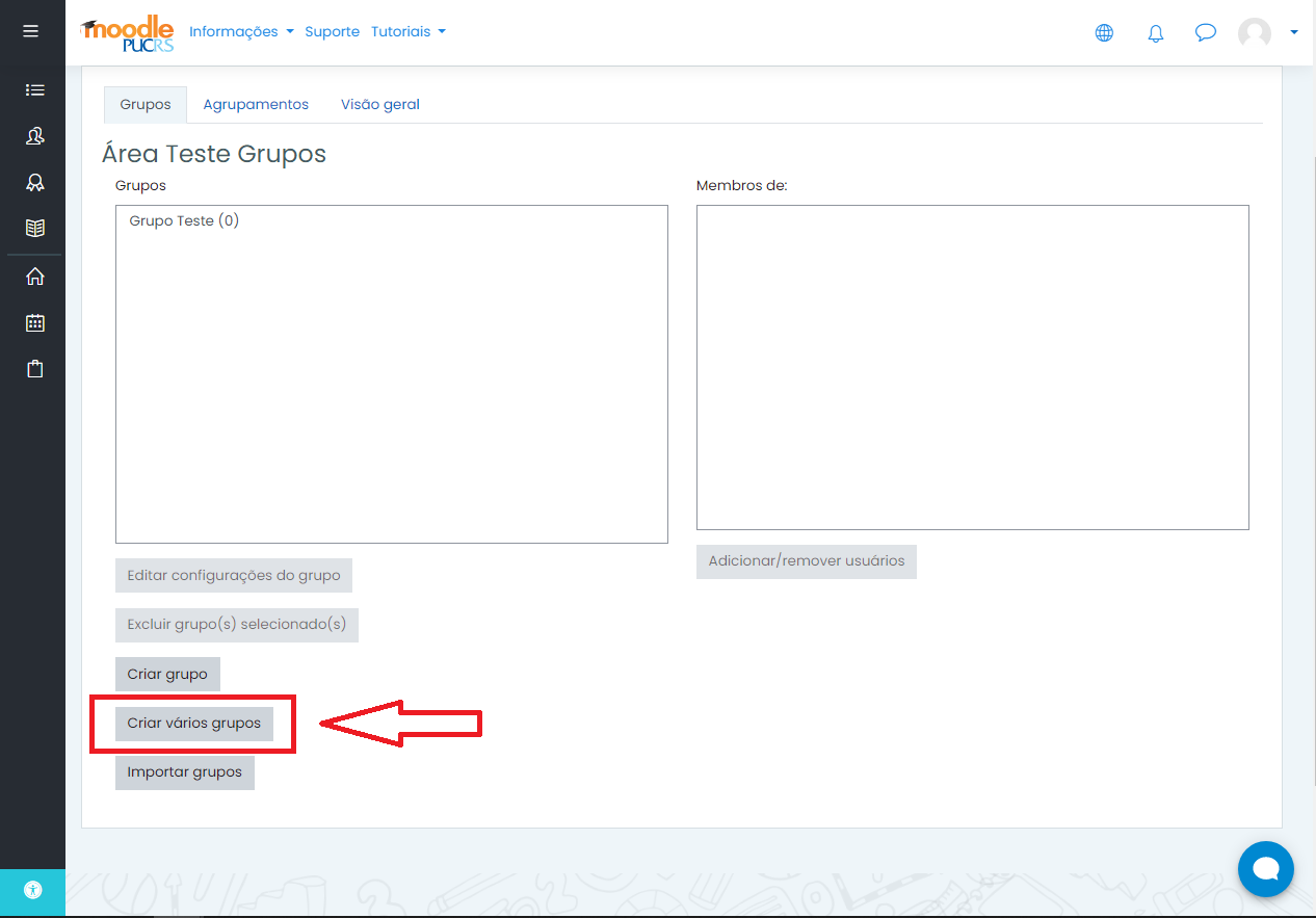 Moodle Grupos - Apoio à Organização de Grupos