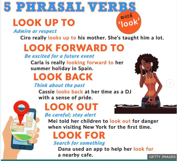 Phrasal verbs- look